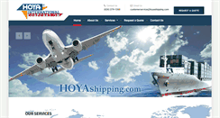 Desktop Screenshot of hoyashipping.com